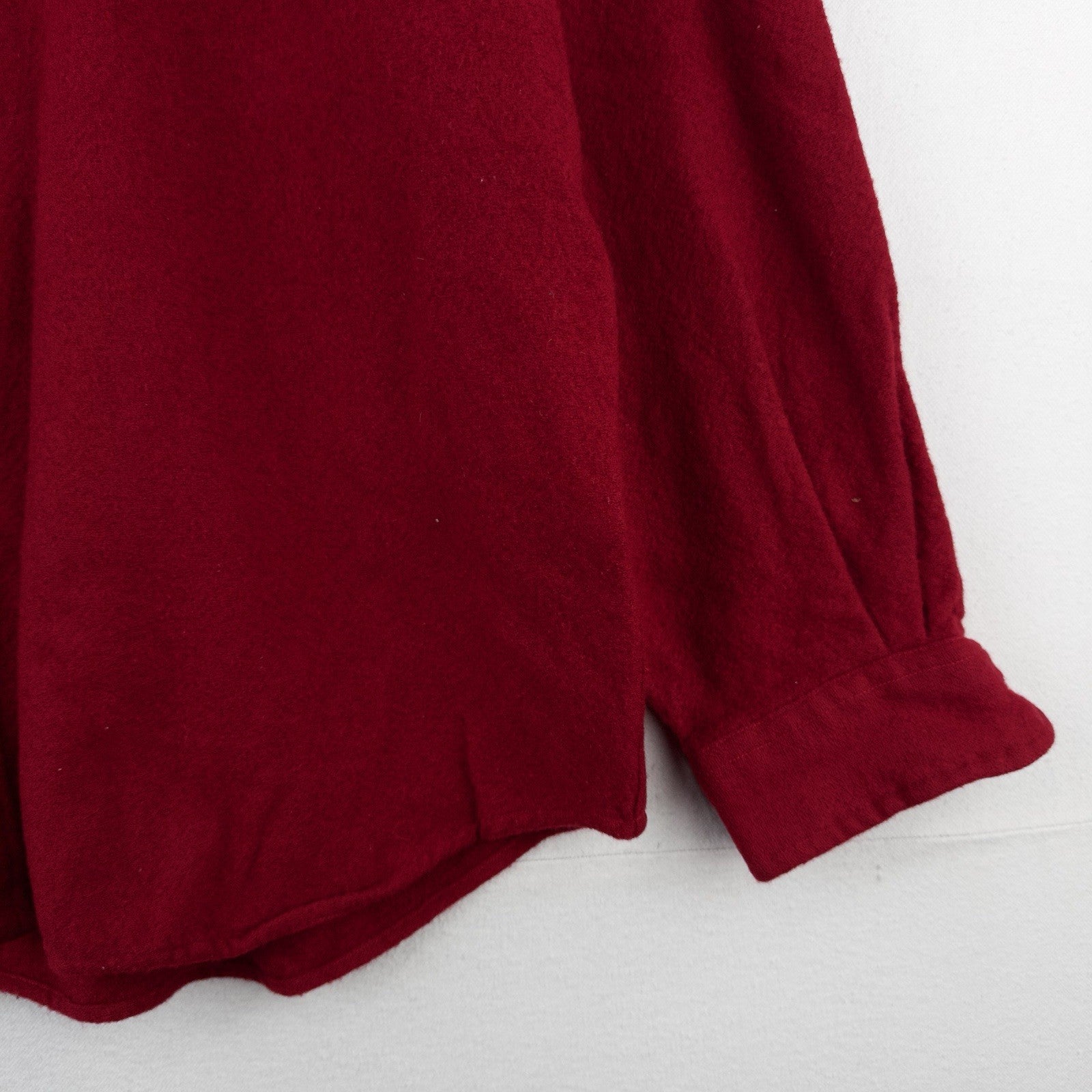 90s Vtg Polo Ralph Lauren Red Lowell 100% Wool Button Up Shirt Boxy *Distressed