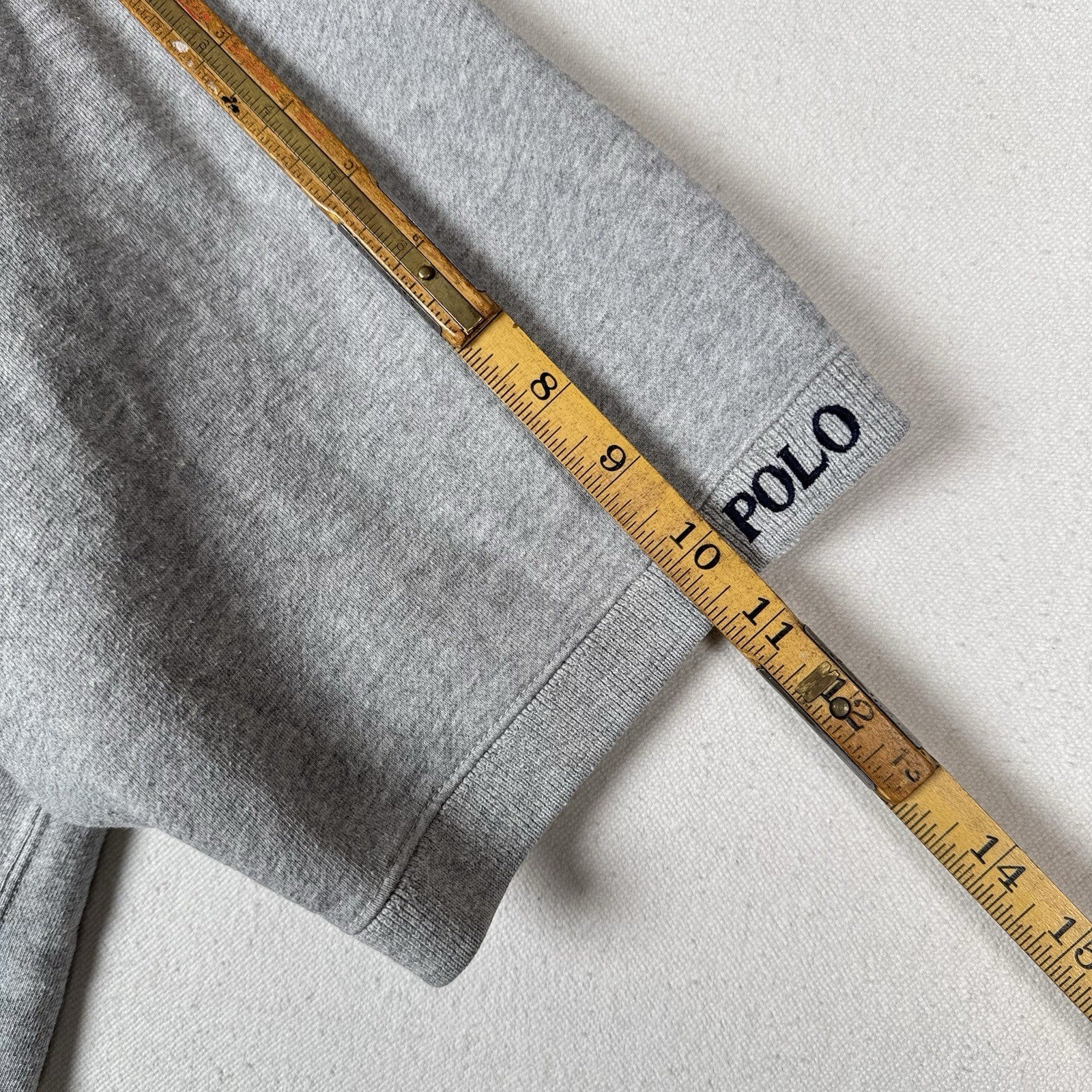 Vintage 90’s Polo Ralph Lauren Collared Short Sleeve Sweatshirt Men's L Gray