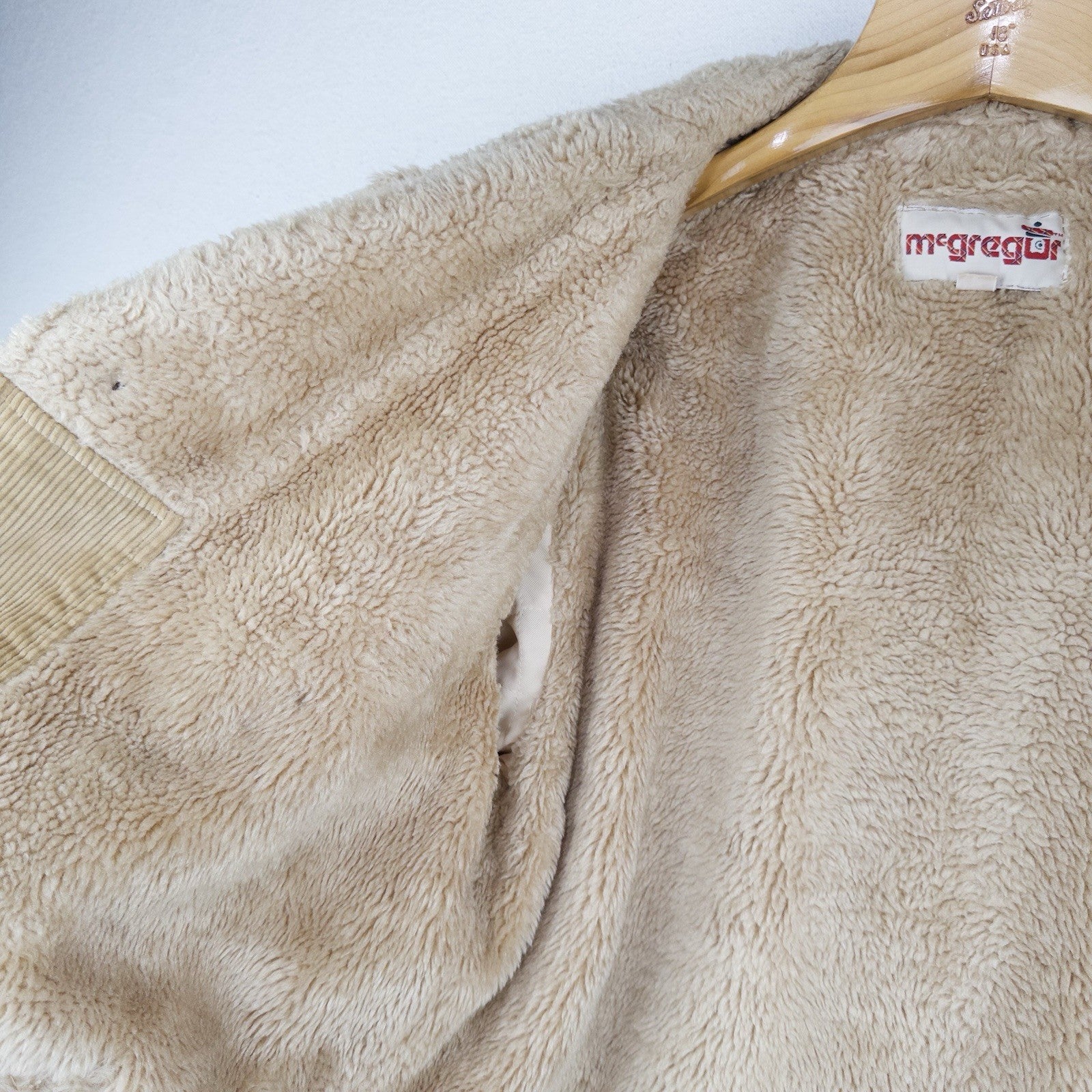 70’s Vtg Mcgregor Corduroy Sherpa Ranch Car Coat Men’s 42 Long Camel Brown
