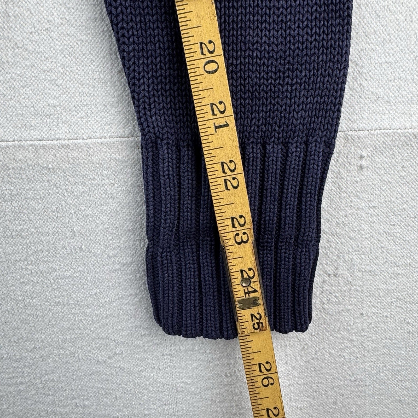 90's Vintage Polo Ralph Lauren Sweater Men's S Navy Blue Knit Crewneck Blue Pony