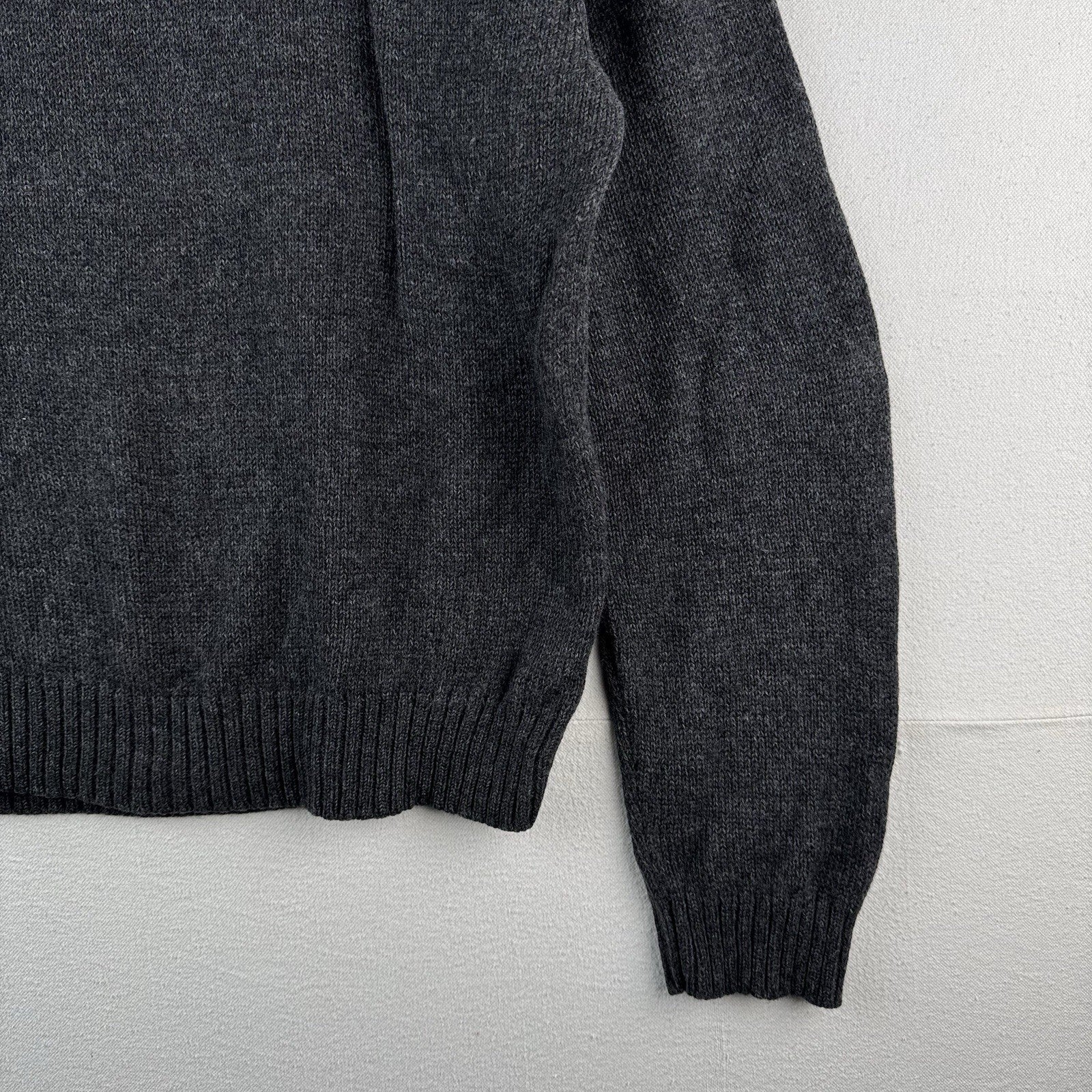90’s Vtg Polo Ralph Lauren Roll Neck Wool Knit Sweater Mens XL Gray