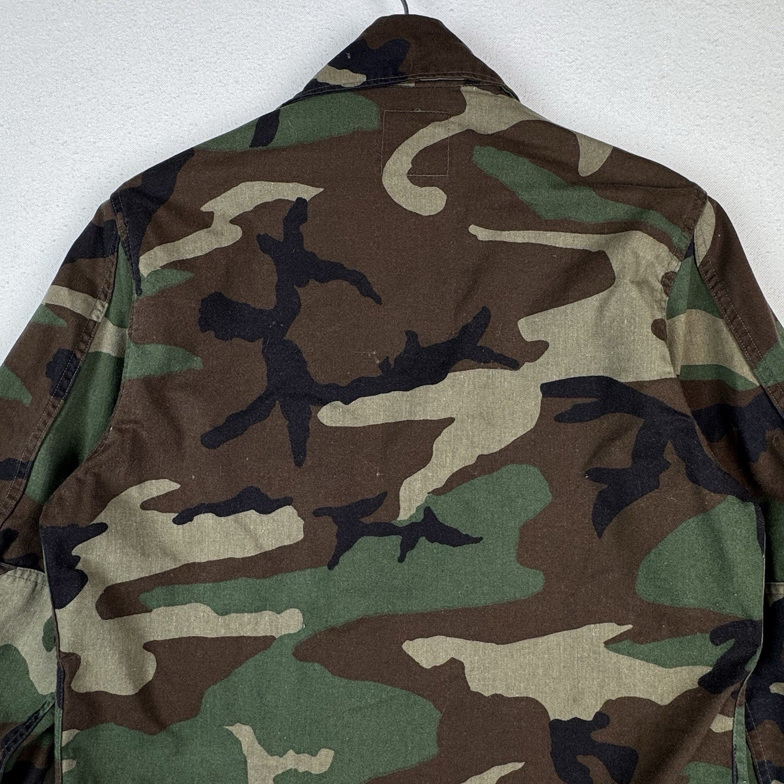 Military Woodland Camo 2 Piece Combat Shirt Jacket Cargo Pants Men Small Long