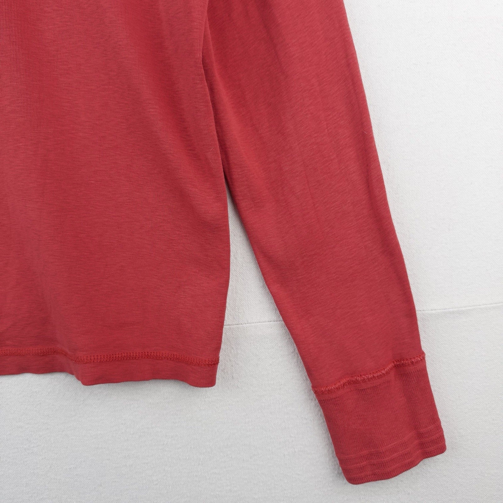 90's Vtg Polo Ralph Lauren Men's L Slub Jersey Long Sleeve Henley Shirt Coral Re