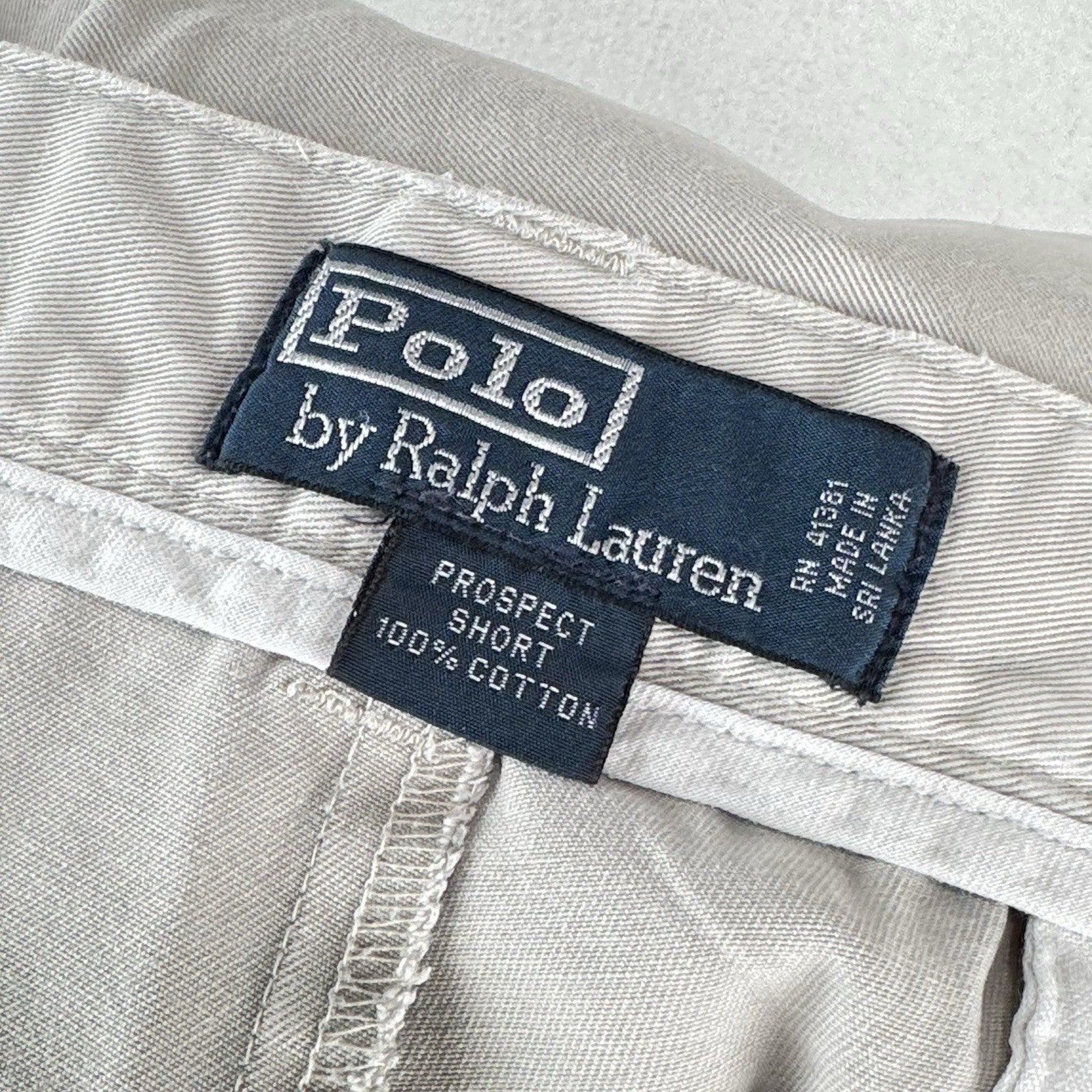 90's Vintage Polo Ralph Lauren Men's 35x9 Prospect Tan Chino Shorts