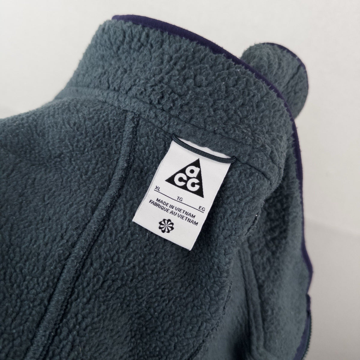 Nike ACG Arctic Wolf Polartec Fleece Sherpa Jacket Women’s XL Green Purple Boxy