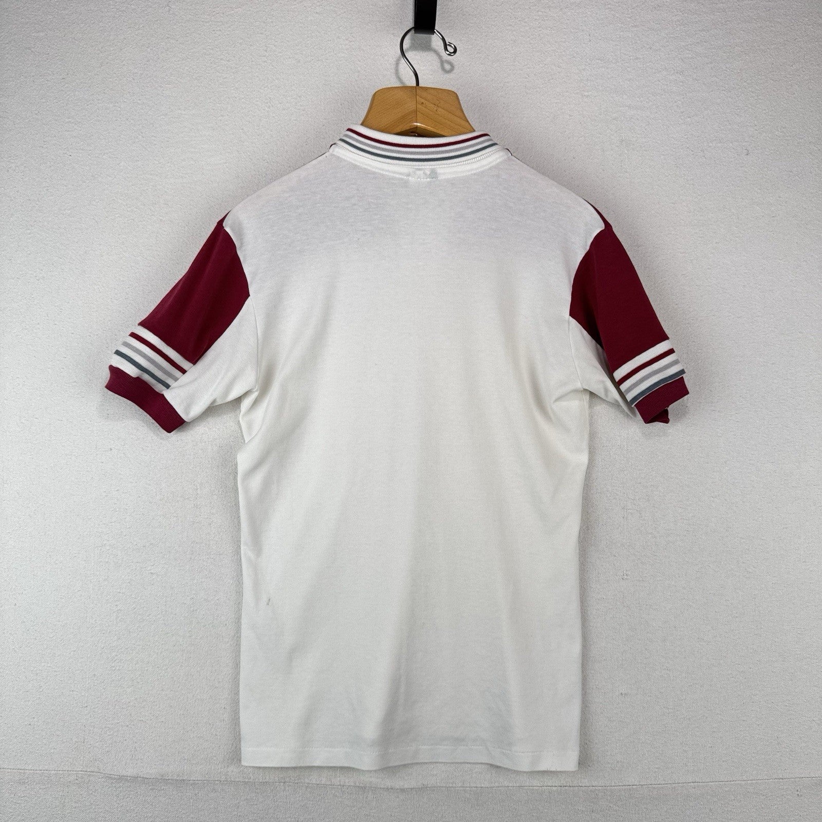 70s 80s Vtg Jantzen Short Sleeve Tennis Golf Polo Shirt Crimson Red Men's M USA