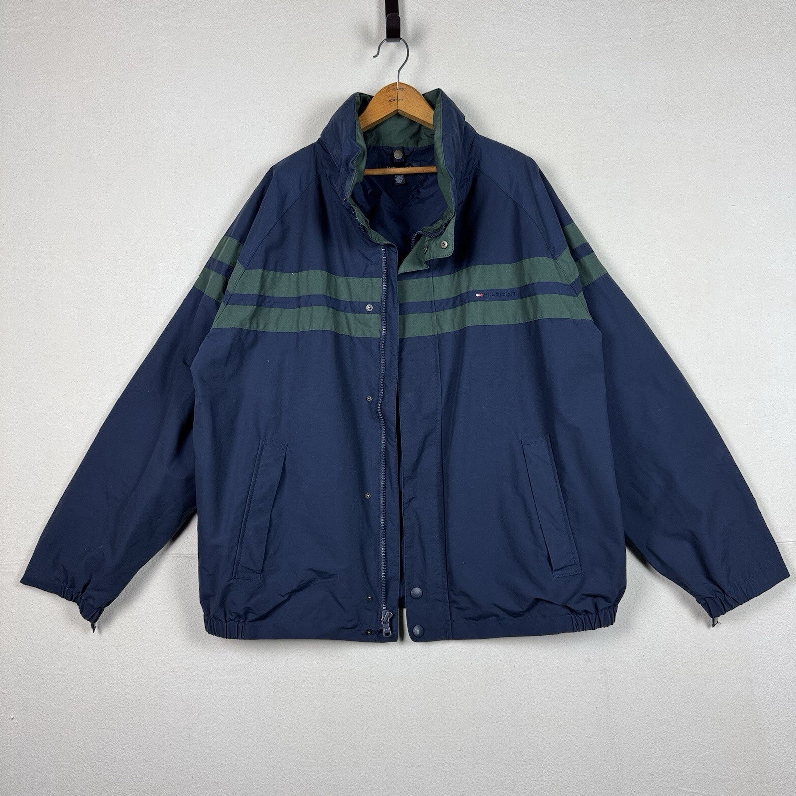 Vintage Tommy Hilfiger Jacket) RN 77806 Size XXL Green/Blue (Outer Layer Only)