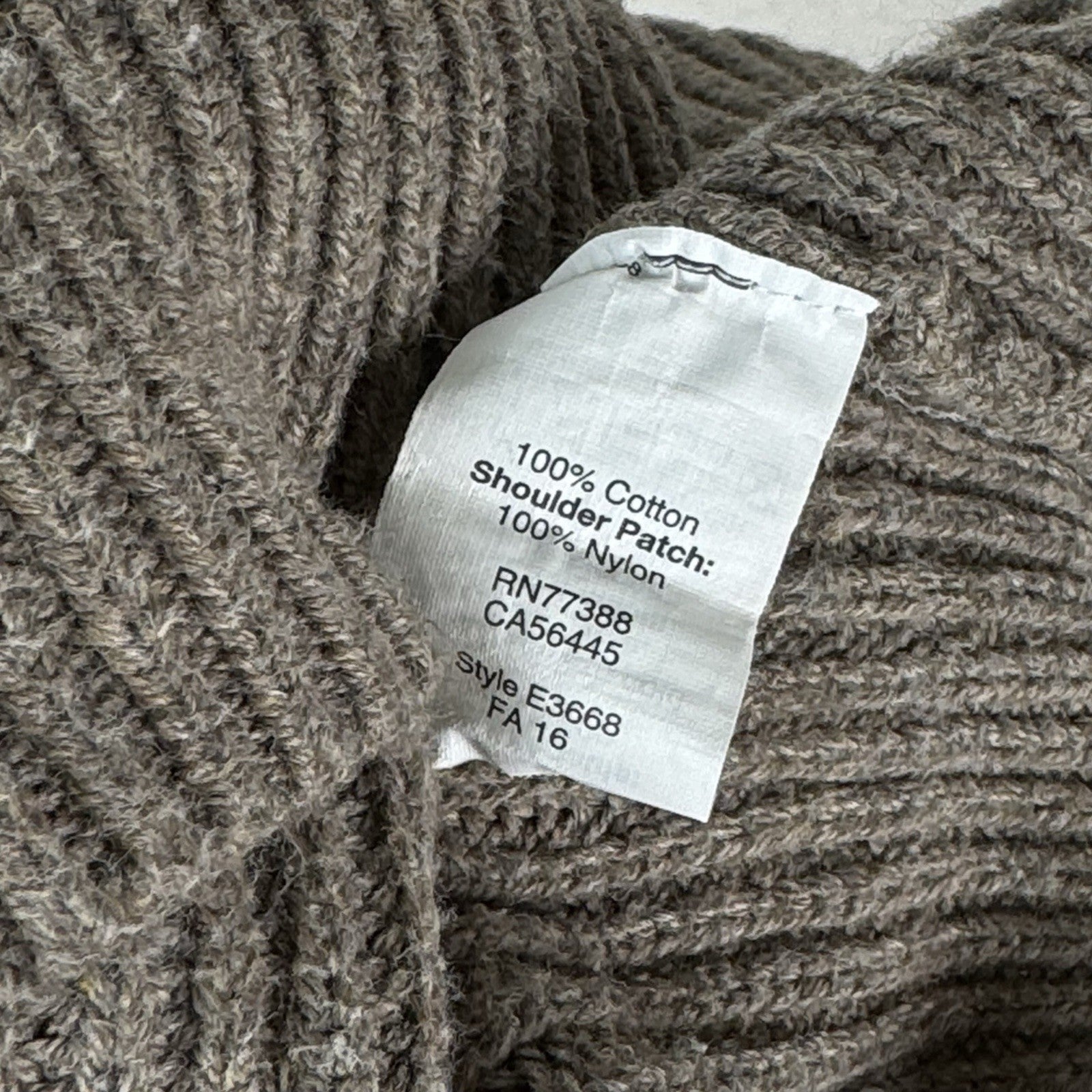 J. Crew Woodsman Men's XL Knit Sweater Shoulder Patches Cotton Crewneck Brown