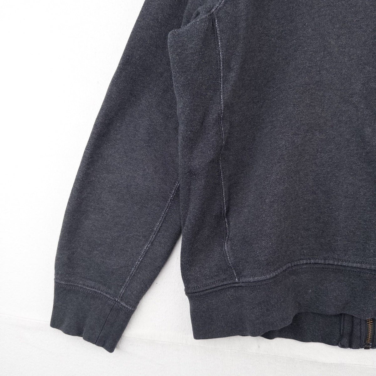 Polo Ralph Lauren Heavyweight Zip Up Gray Hoodie Waffle Knit Hood Men’s L *Read