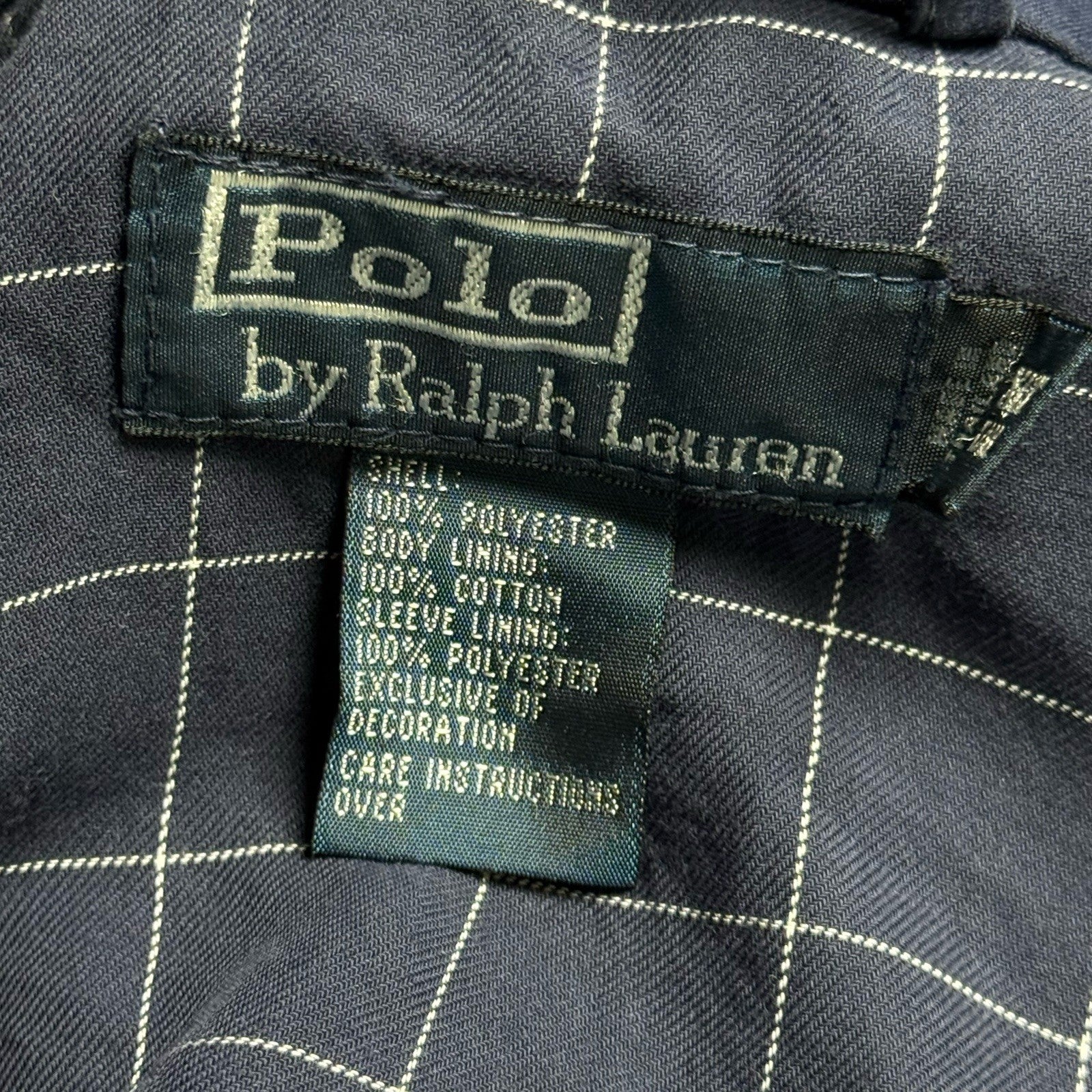 Polo Ralph Lauren Cotton Plaid Lined Harrington Jacket Blue XL Tall