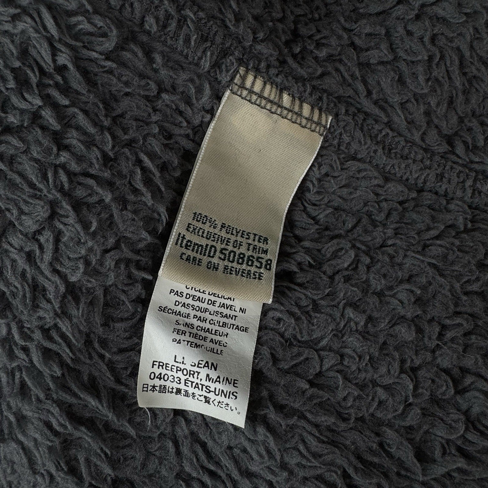 LL Bean Women’s  XL/2XL Gray Thick High Pile Fleece 1/4 Snap Pullover Jacket