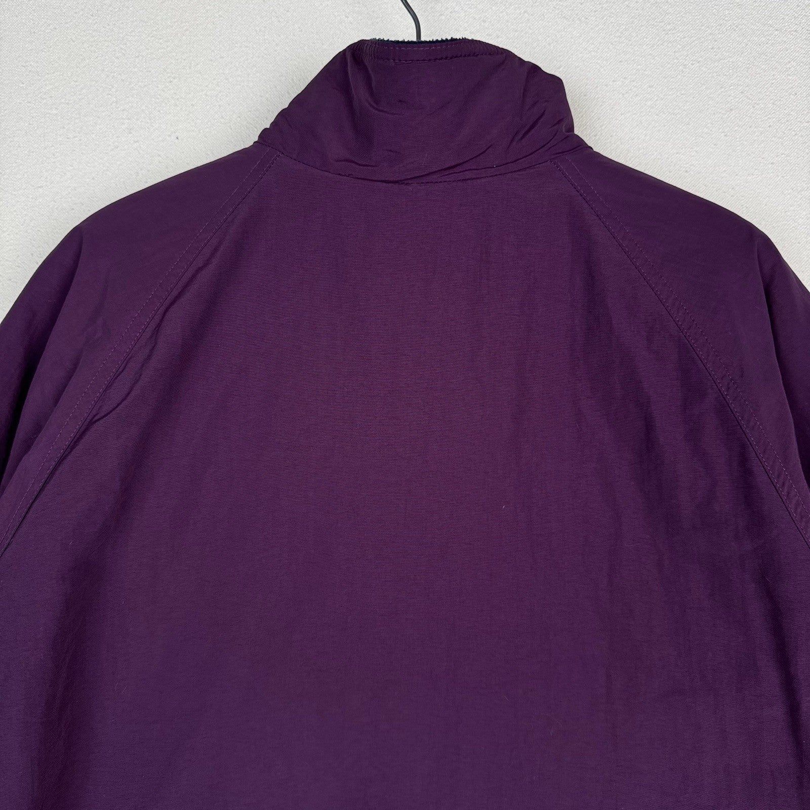 Vintage Lands End Squall Bomber Jacket Men’s M Purple Fleece Lined Made In USA