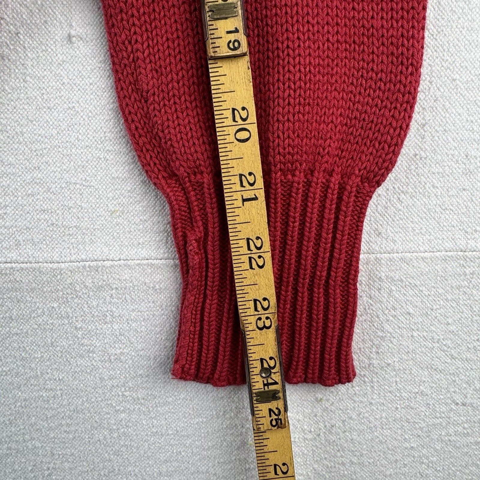 Vintage Ralph Lauren Polo Sport Men’s L 100% Cotton Crewneck Sweater Red