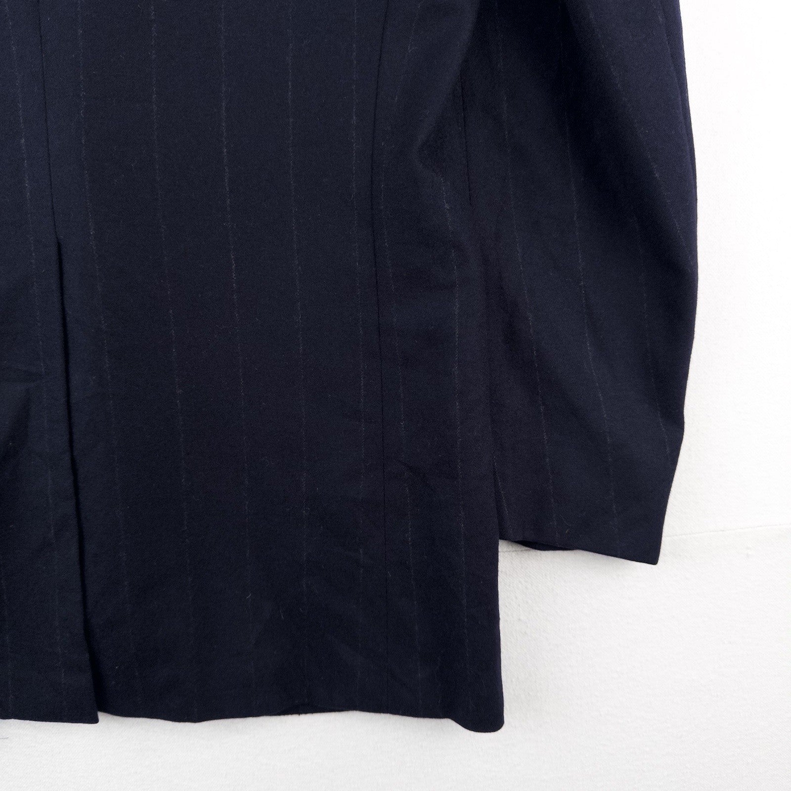 80’s Vtg Polo Ralph Lauren Dark Blue Navy Pinstripe Flannel Blazer Jacket 40 USA