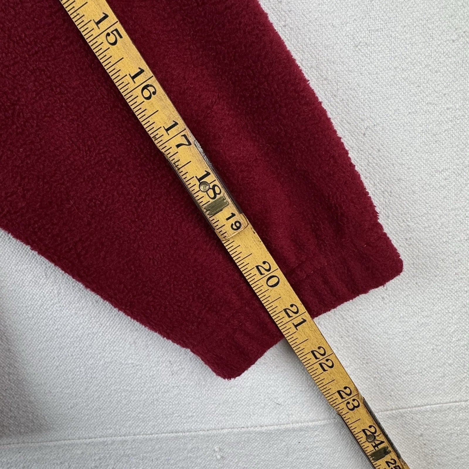 60’s Vtg Varsity Letterman Patches On Modern Red Fleece Jacket Fits Men S *Read