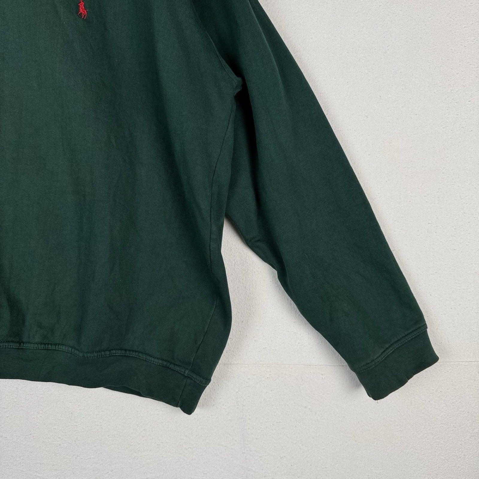 Vintage 80s Polo Ralph Lauren Men’s L Mock-neck Sweatshirt Green Made In USA