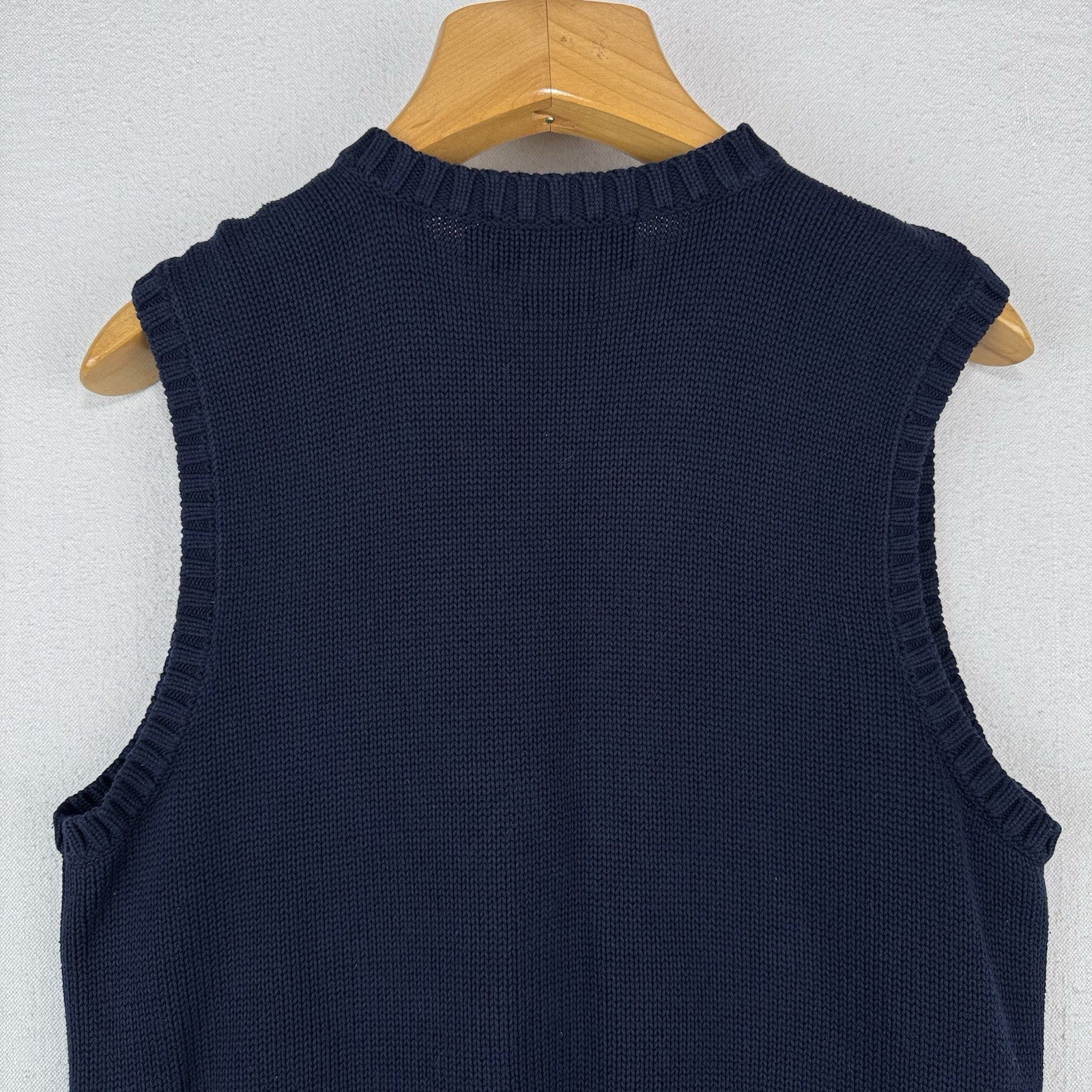 90’s Vtg Polo Ralph Lauren Sweater Vest Mens Small Blue V-Neck Blue Pony