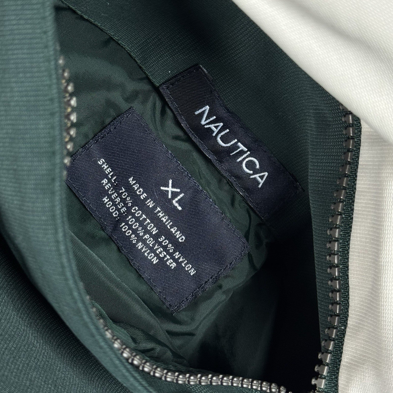 Nautica Reversible Jacket Mens XL NX2000 Fleece Insulated Full Zip Nylon Y2K