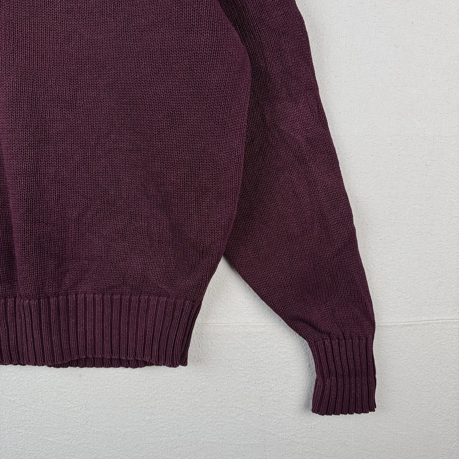 90’s Vintage Polo Ralph Lauren Sweater Men’s XL Eggplant Purple Cotton