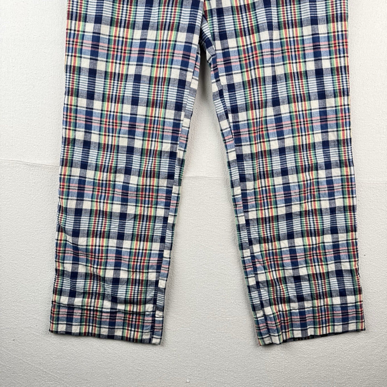 80’s Vintage Brooks Brothers Madras Plaid Chino Pants Men’s 32x28 Made In USA