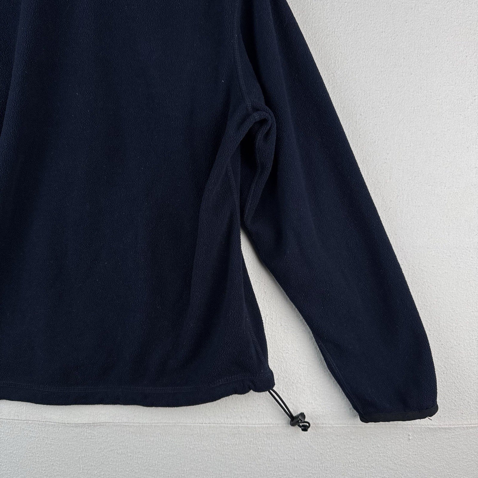 Vtg Polo Sport Ralph Lauren Small Blue Fleece Quarter Zip Cord Hem Pullover