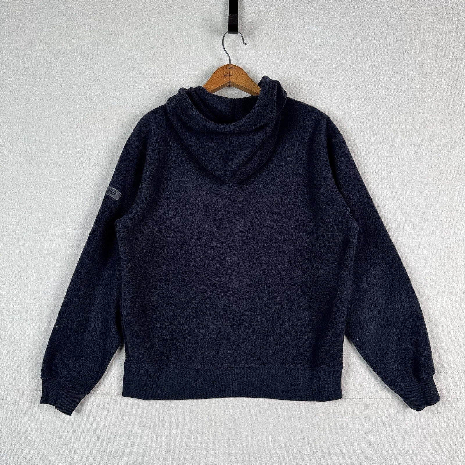 Vintage 90s Gap Fleece Hoodie Pullover Sweatshirt Men's Small Blue