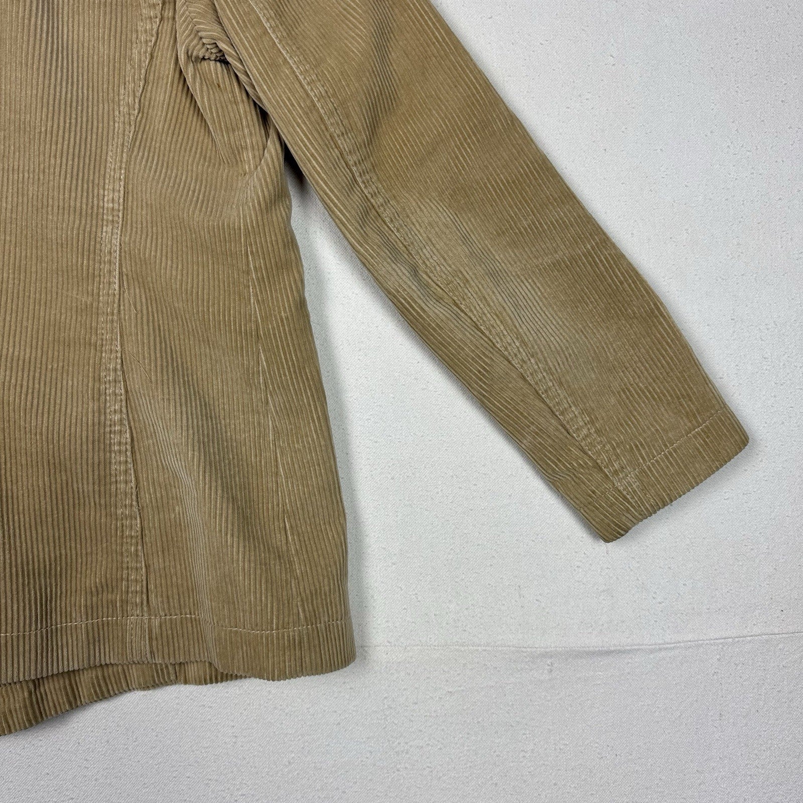 Gap Coat Jacket Womens S Double Breasted Corduroy Tan Beige