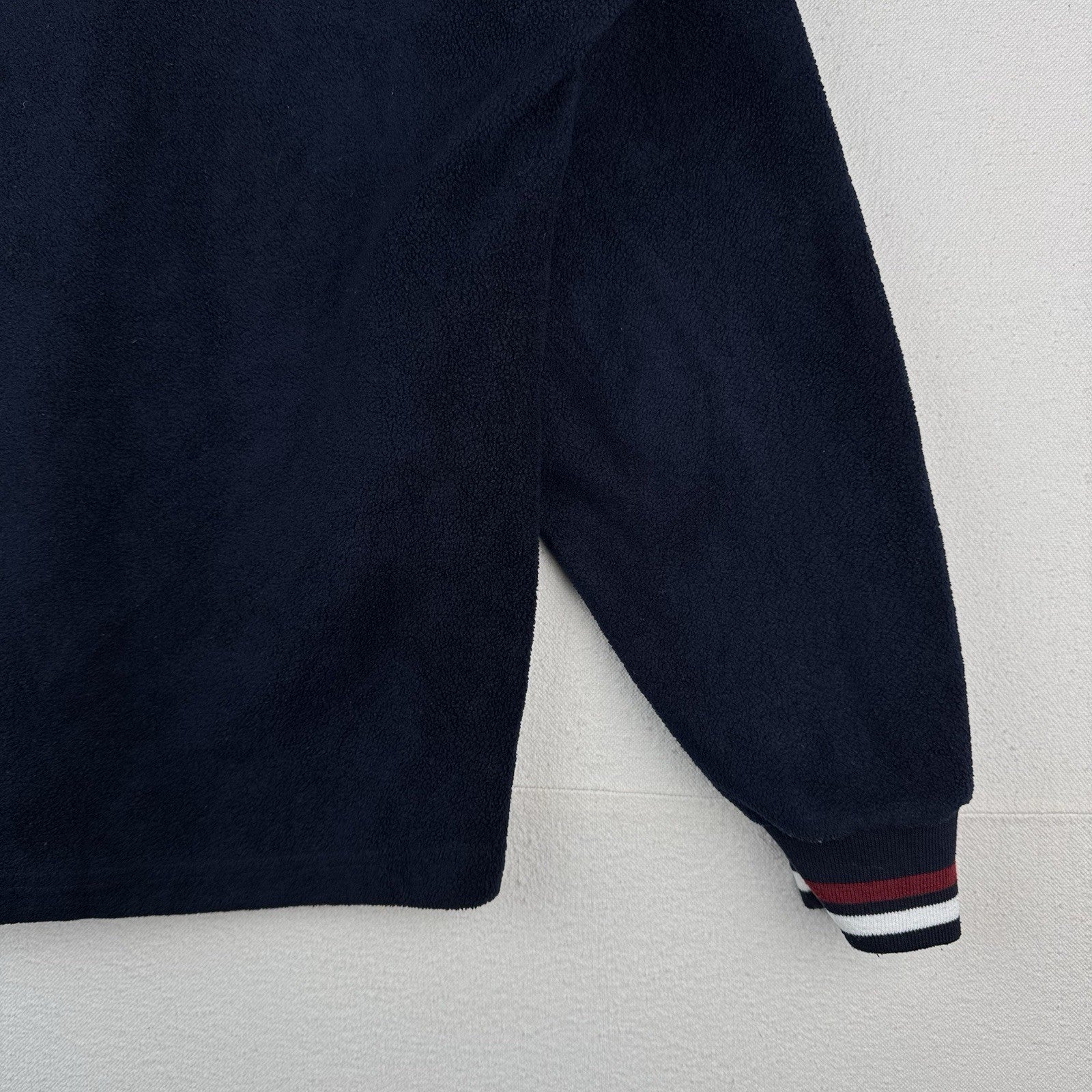 90’s Vtg Champion V-neck Fleece Sweatshirt Pullover Men’s Large Blue