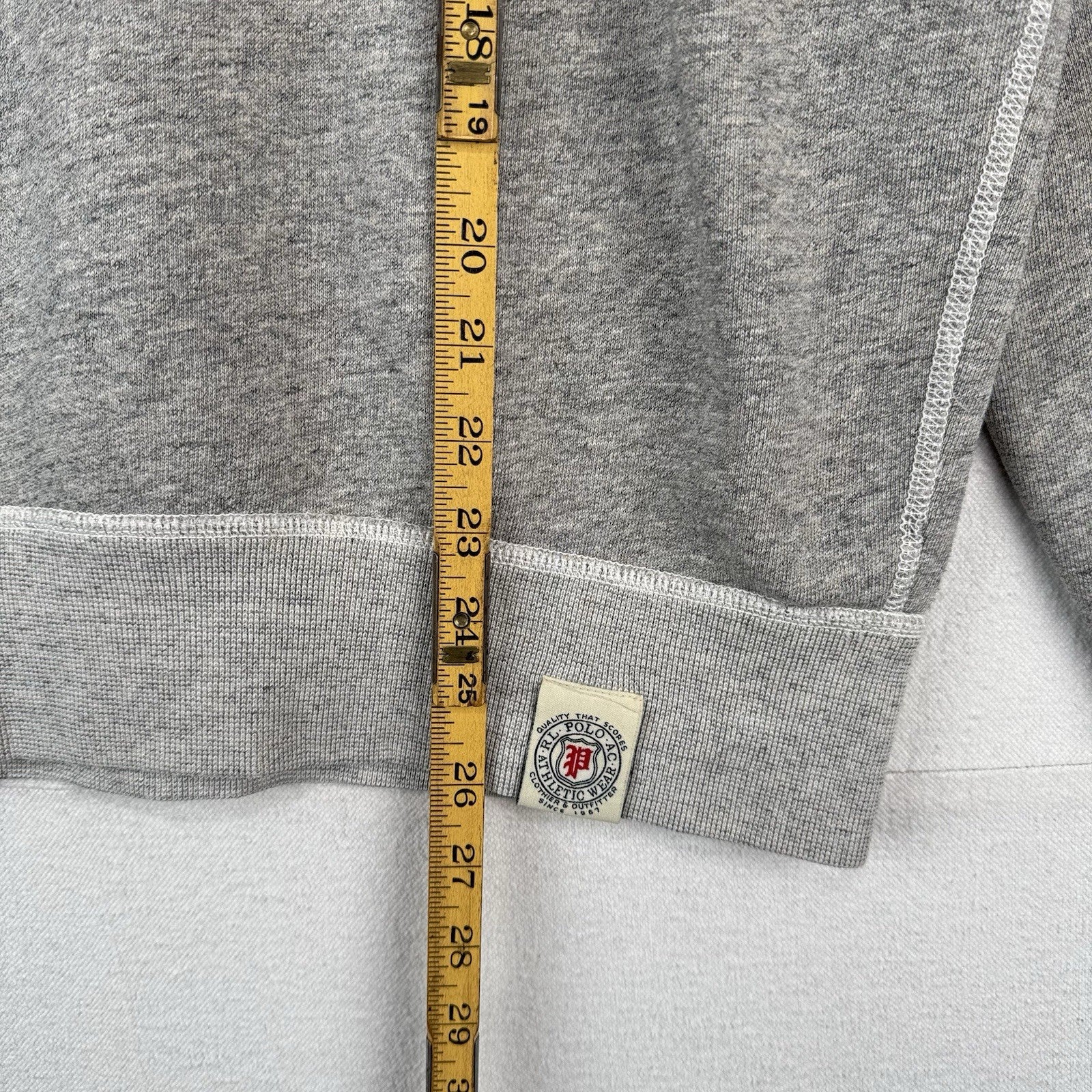 Polo Ralph Lauren Double V Men’s Large Marled Grey Sweatshirt Core Crewneck