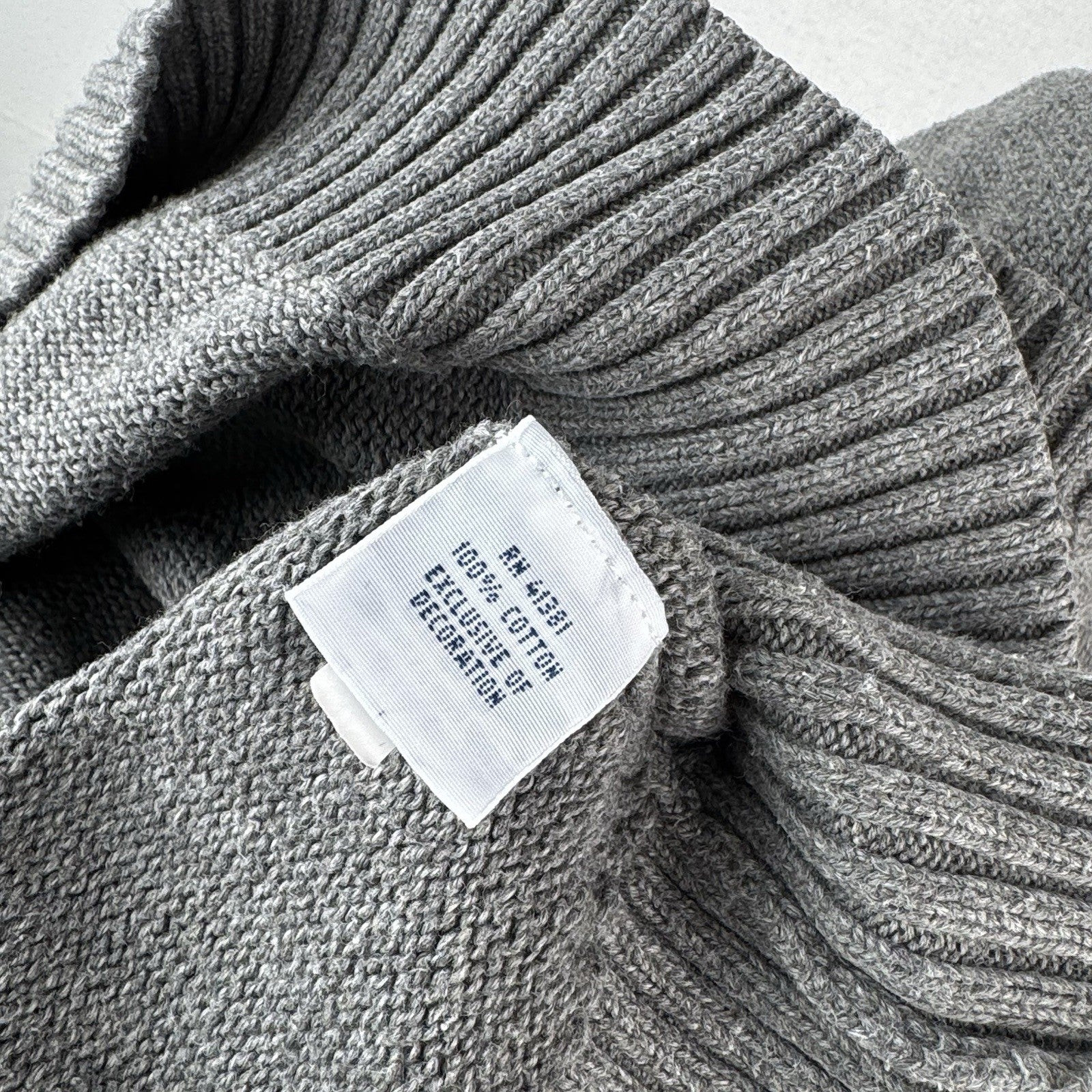 Polo Ralph Lauren Cotton Gray Knit Crewneck Sweater Men’s XLarge XL Blue Pony