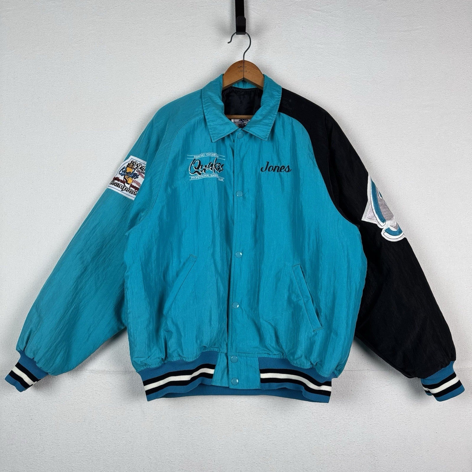 1994 Rancho Quakes Starter Jacket Mens Large Quilted Made In USA