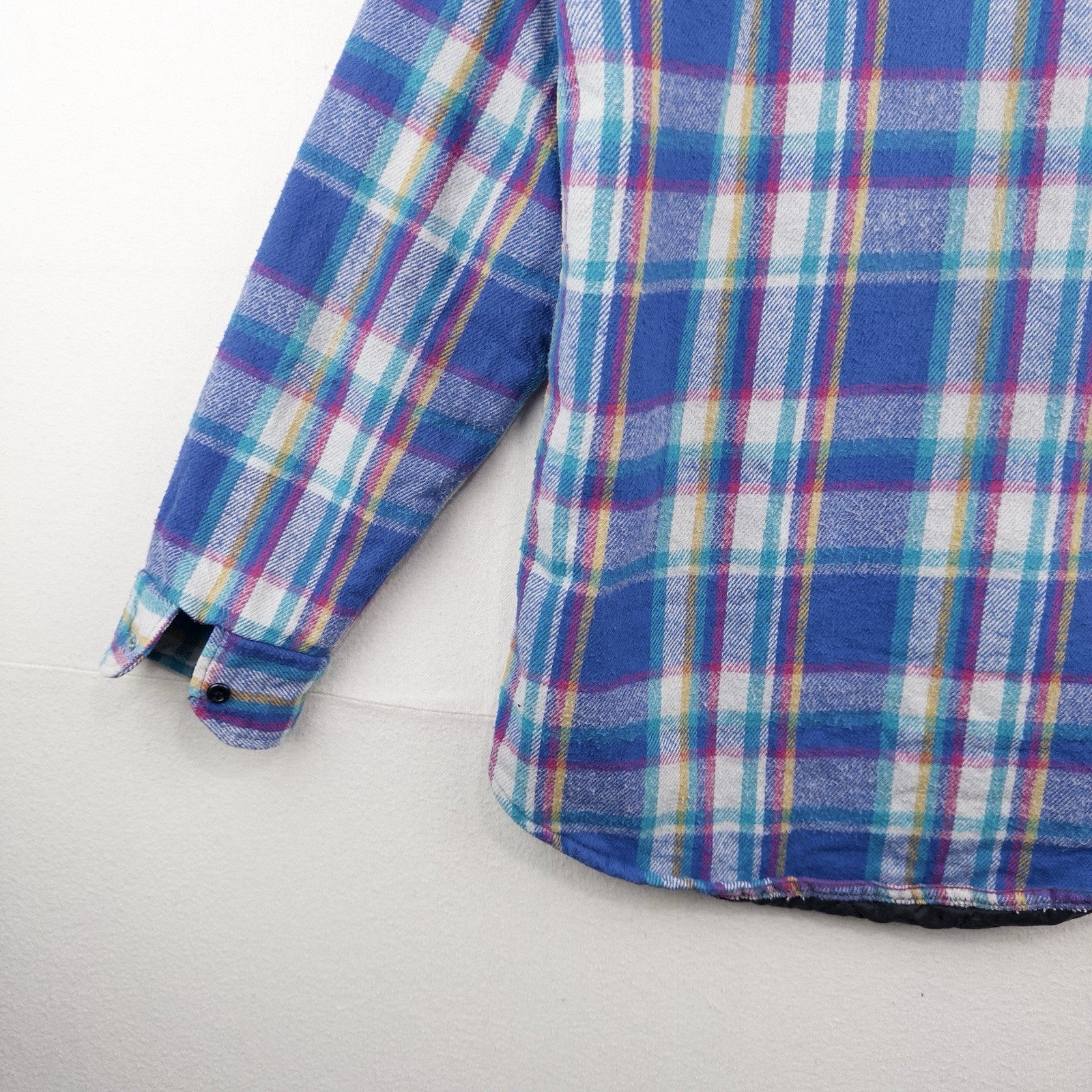 80’s Vtg Work N Sport Men’s M Heavyweight Insulated Plaid Flannel Shirt