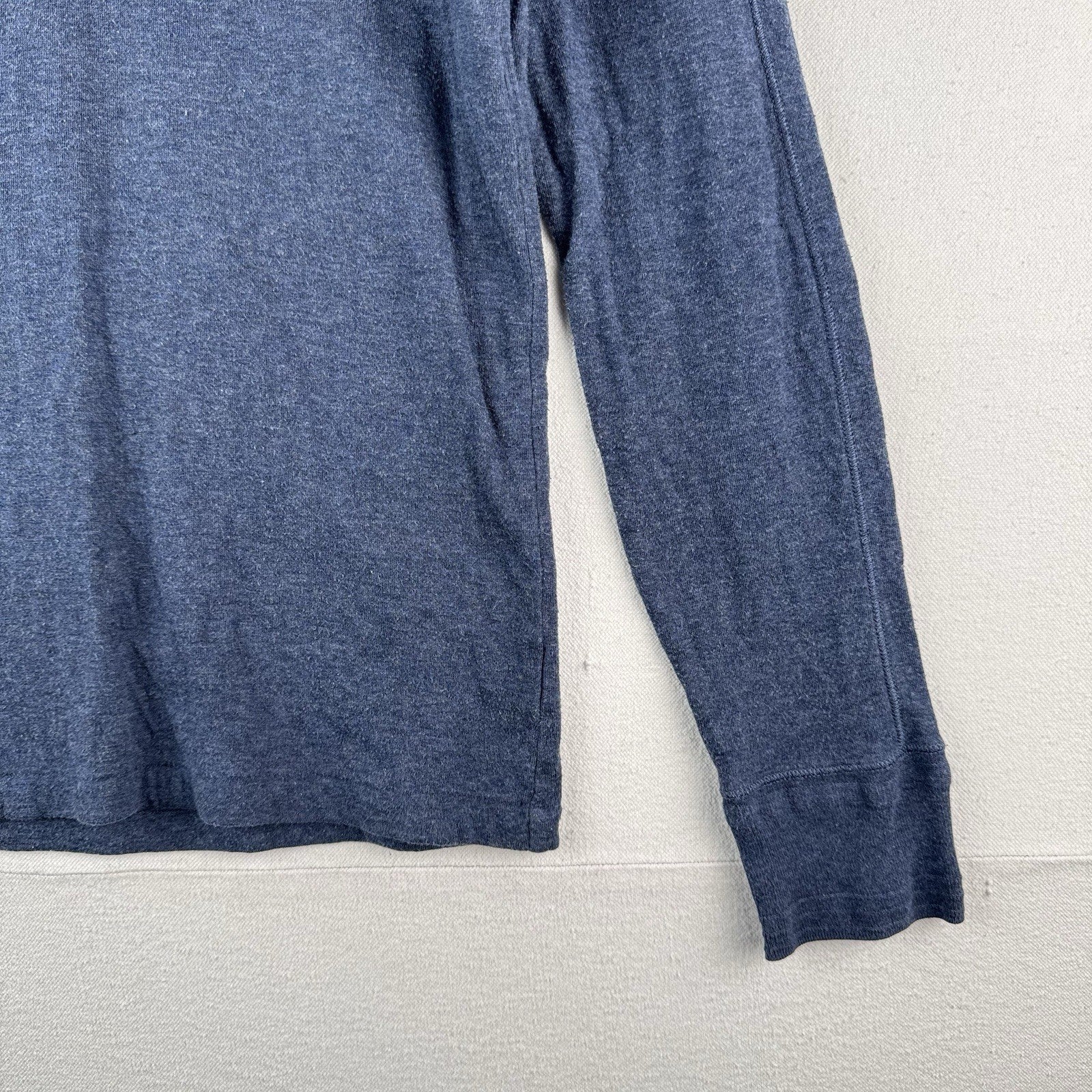 Vintage Polo Ralph Lauren Shirt Mens Large Blue Long Sleeve Henley 100% Cotton