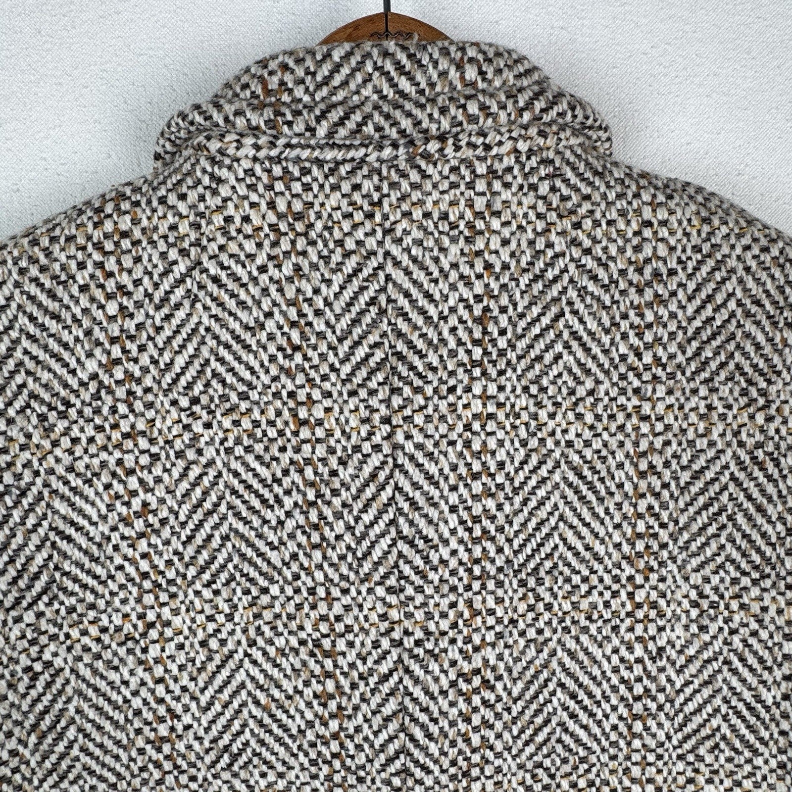 JCrew Short Sleeve Lined Jacket Women’s 0 Herringbone Wool Scotland Harris Tweed