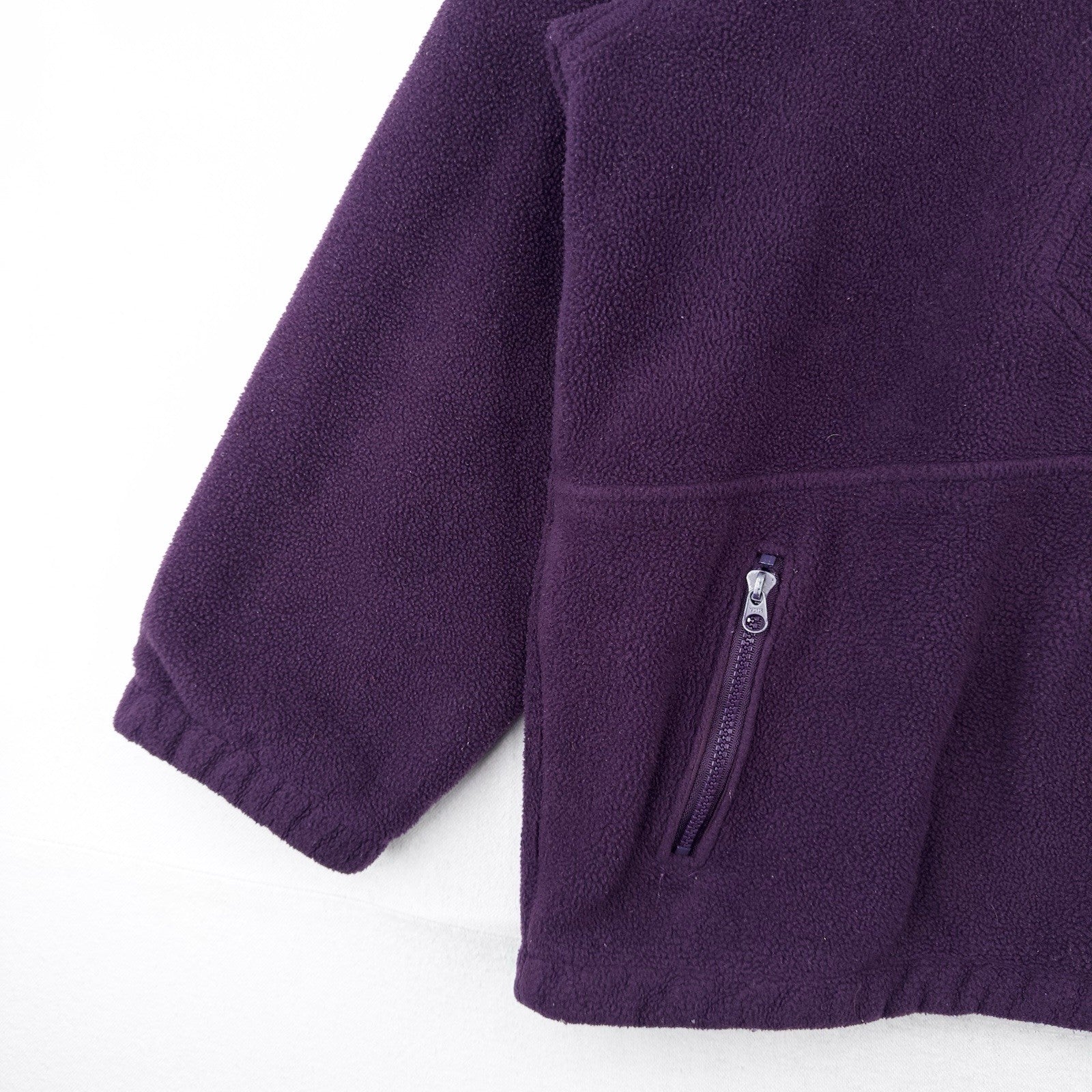 80’s Vtg LL Bean Embroidered Lined Fleece 1/4 Zip Jacket Purple Women’s XL