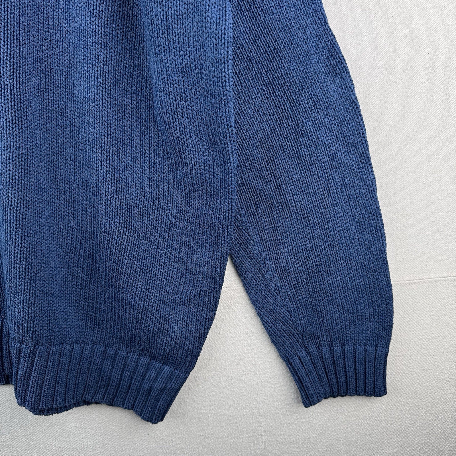 90’s Vintage Polo Ralph Lauren Sweater Men’s 3XLT Blue Knit Cotton