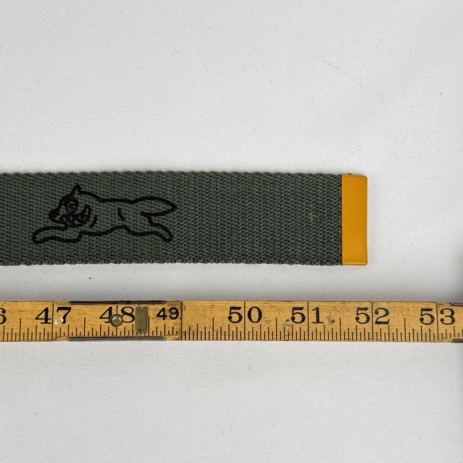 Billionaire Boys Club x Ice Cream Green Running Dog Nylon Belt Metal Buckle 52”