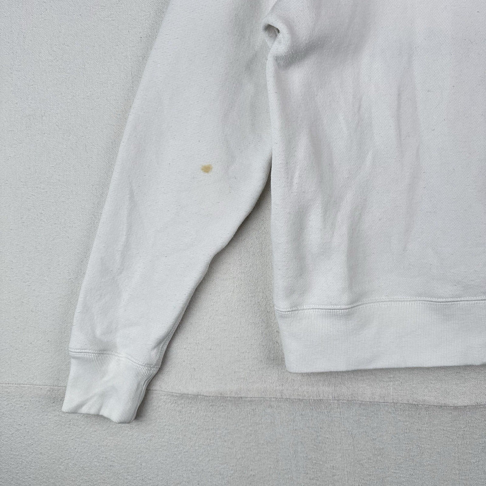 Champion White Century Collection C100 Chenille Logo Hoodie Men’s Small *Read
