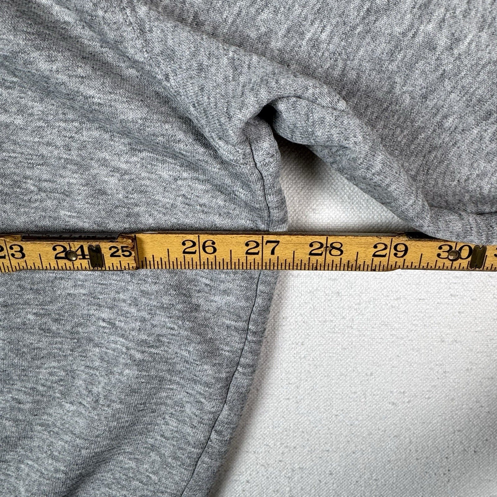 Vintage 90s Nike Center Check Grey Pullover Sweatshirt XL Distressed