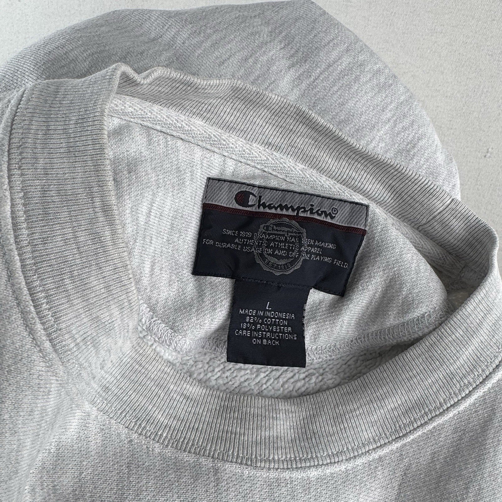 Vintage Champion Xavier Reverse Weave Crewneck Gray Sweatshirt Unisex Large