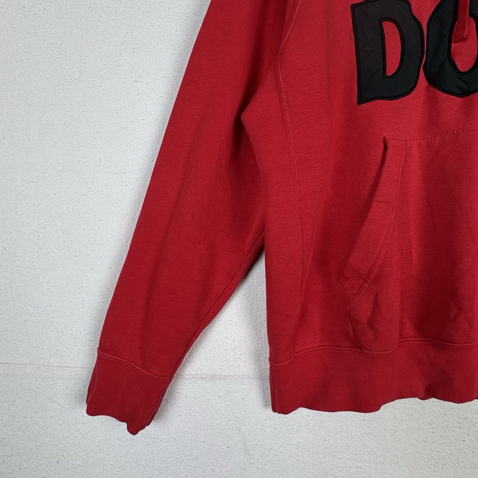 Nike Sportswear Men’s M Embroidered Fleece Hoodie Just Do It Red Black *read