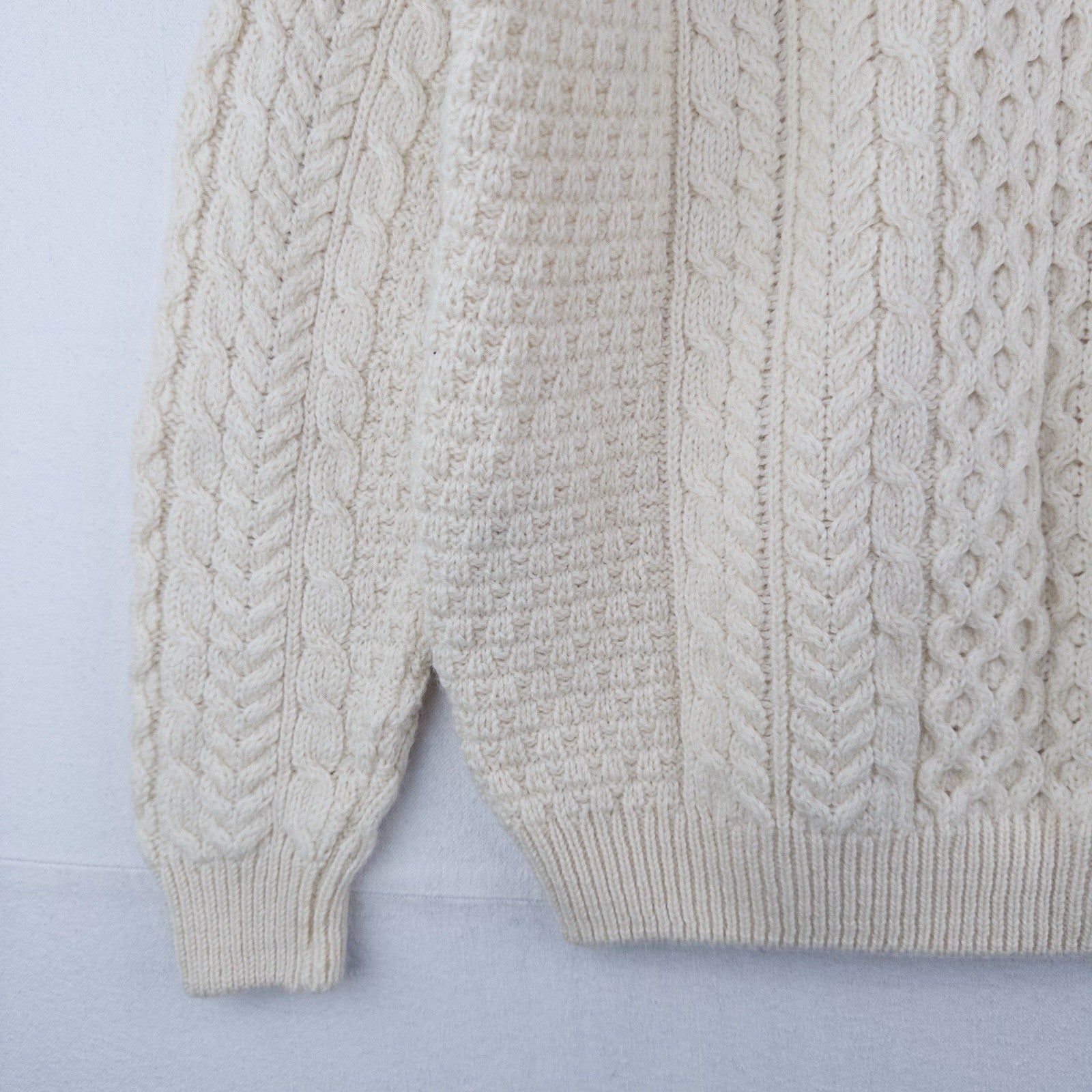 Official Guinness Aran Cable Knit Wool Fisherman Sweater Men's 2XL Made Ireland