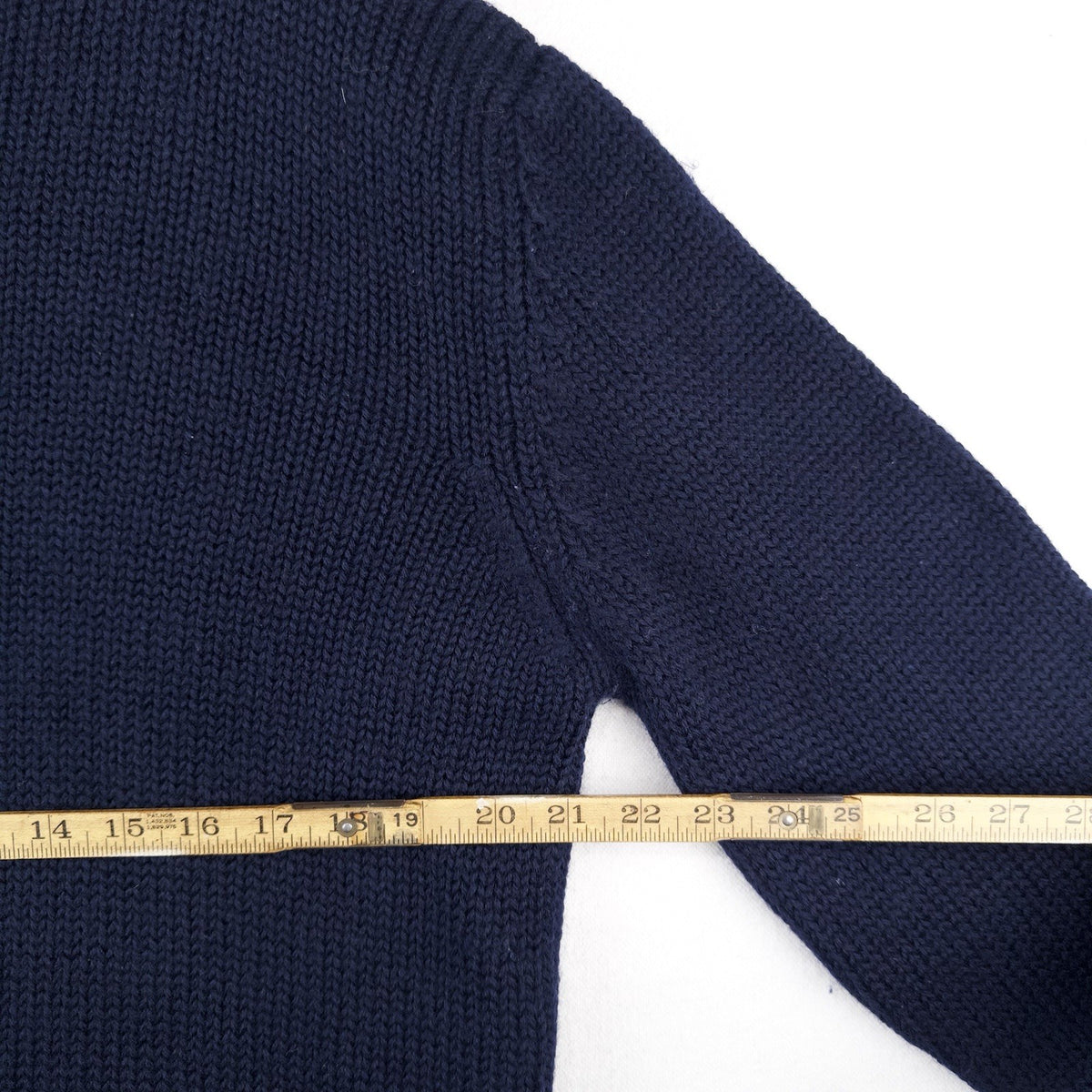 80’s Vtg Peterborough Row X Bloomingdales Boat Neck Wool Heavy Blue Sweater L