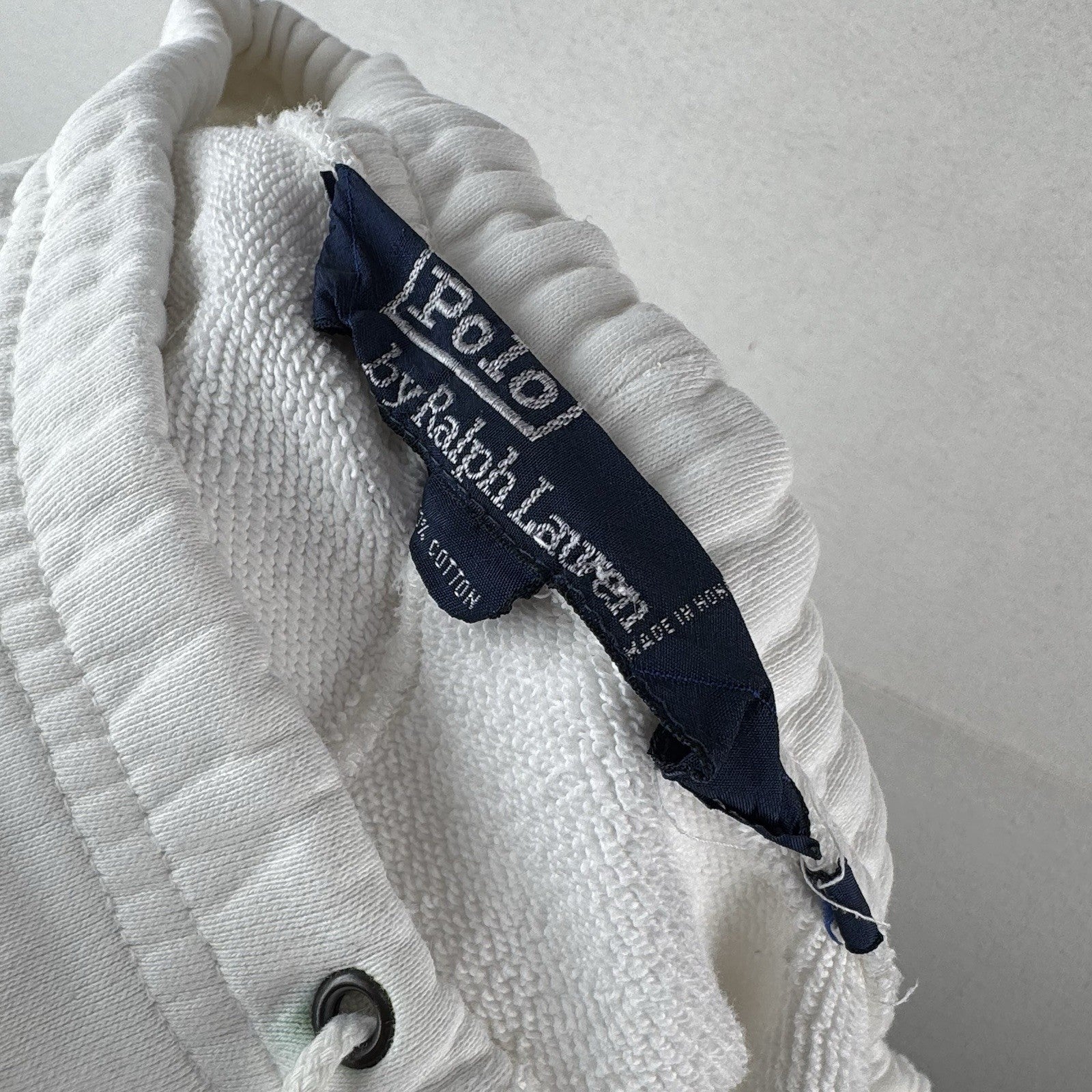90's Vintage Polo Ralph Lauren Men's M White Soft Jogger Sweatpants Relaxed Fit
