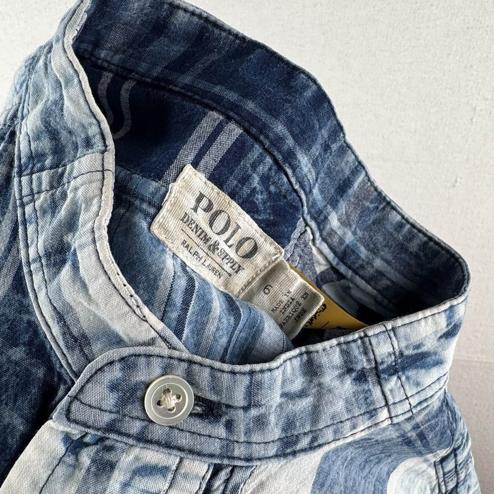 Polo Ralph Lauren Plaid-Patchwork Henley Cotton Shirt Dress Women’s 6