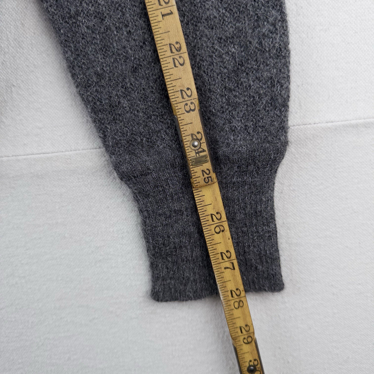 Polo Golf Ralph Lauren 100% Alpaca Gray V-neck  Cardigan Mens Large Pockets Peru