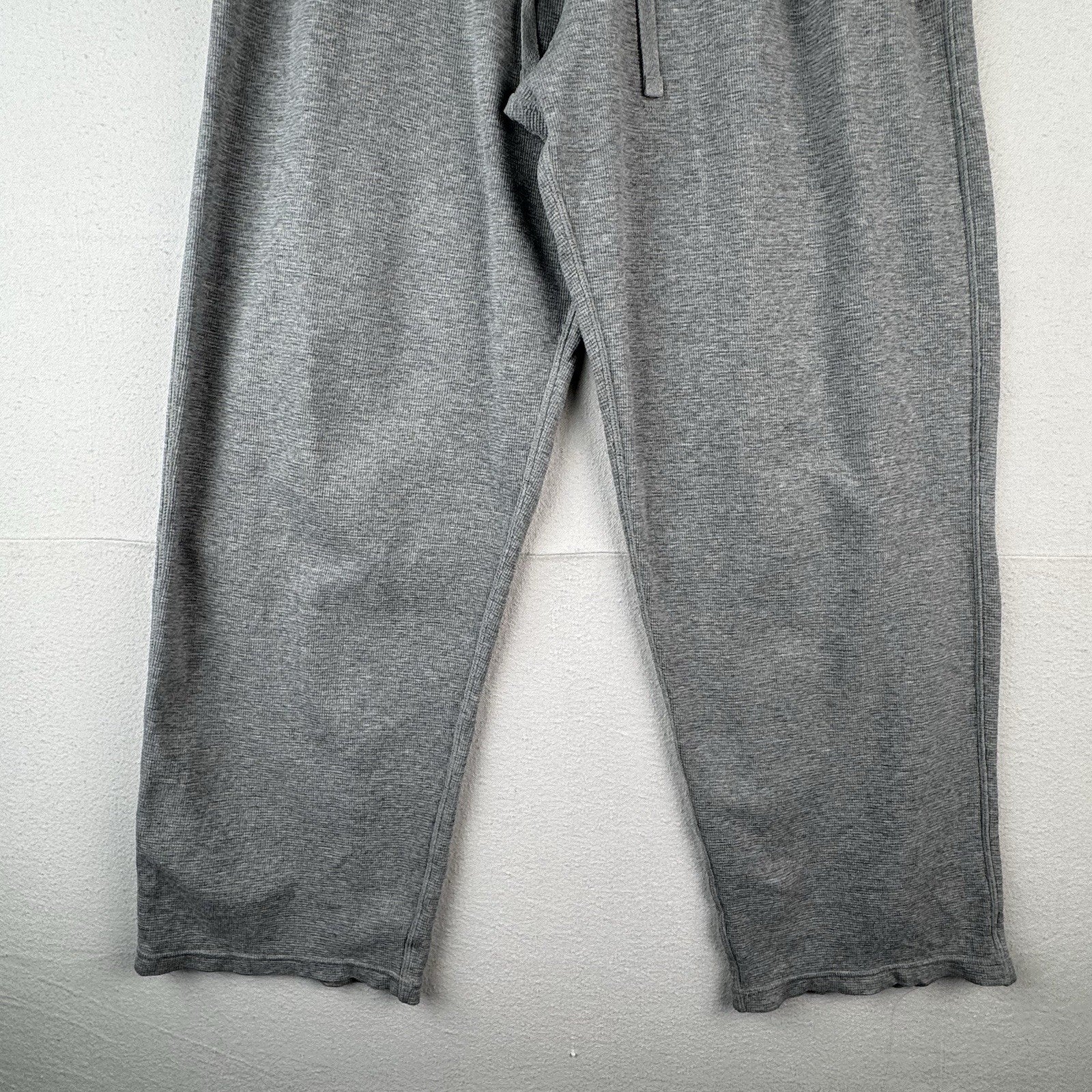 Polo Ralph Lauren Pajama Pants Mens Large Gray Thermal Waffle Knit Sleepwear