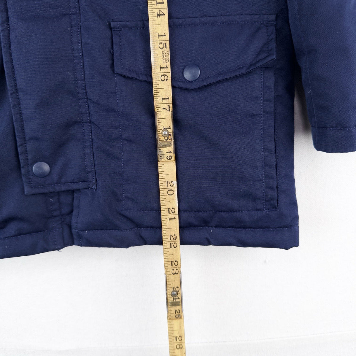 Polo Ralph Lauren Boy's 7 Blue Hooded Parka Jacket *No Hood Fur