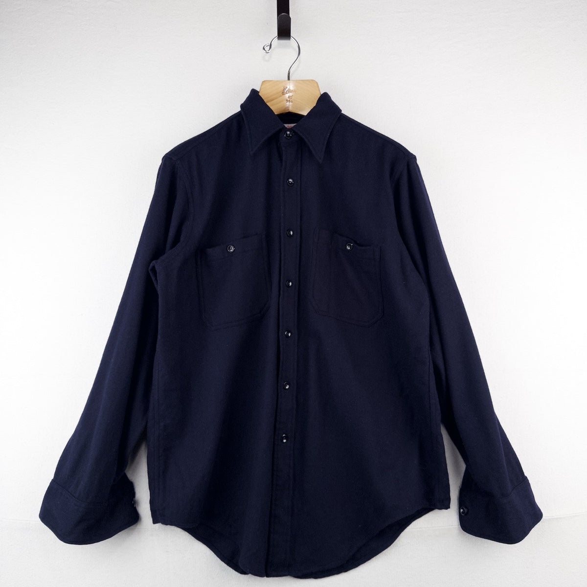 50’s Vintage Military Wool Navy Blue Shirt Elbeco Regulation Men’s 15.5 Large