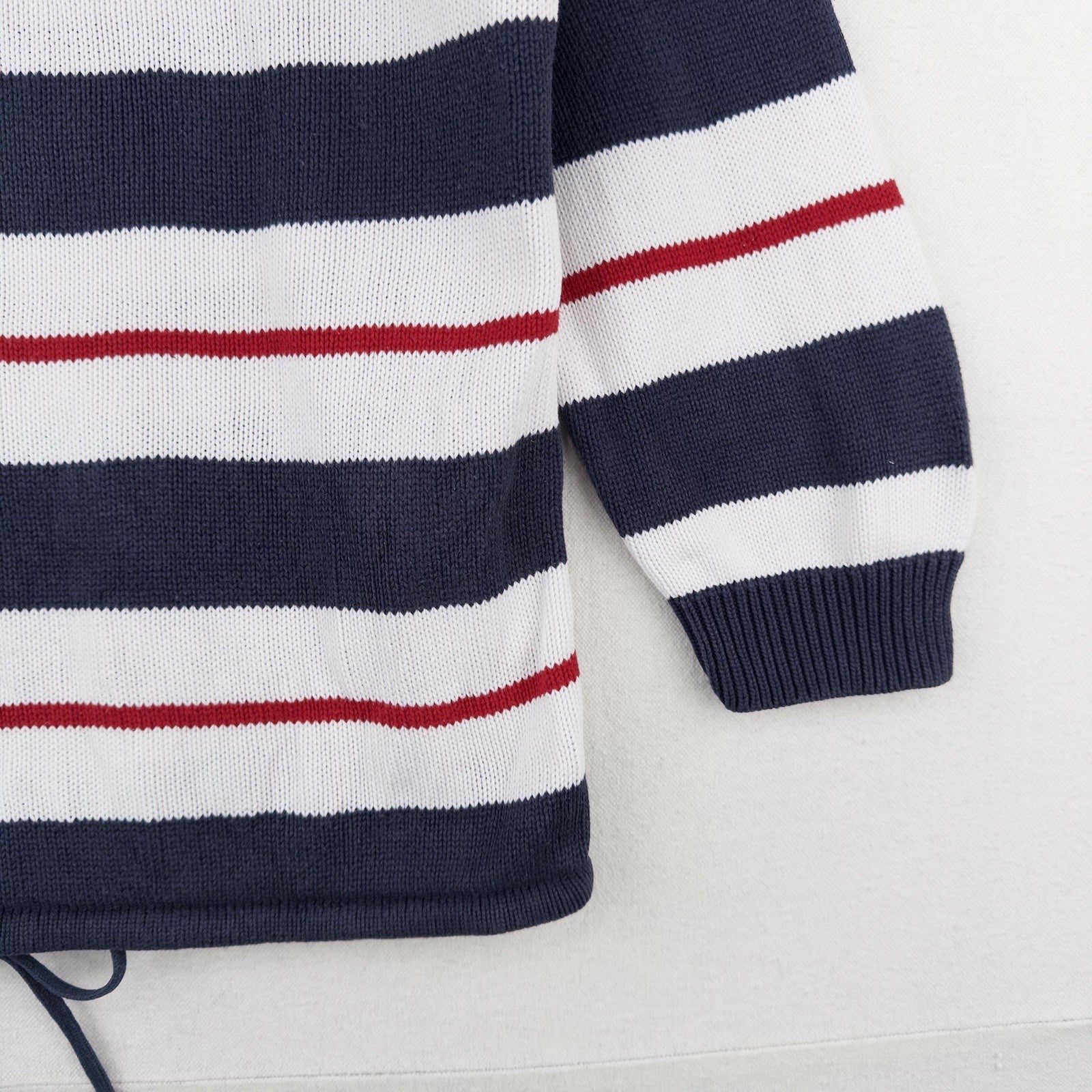 Polo Jeans Co Ralph Lauren Kids Large Naval Striped Knit Hooded Sweater